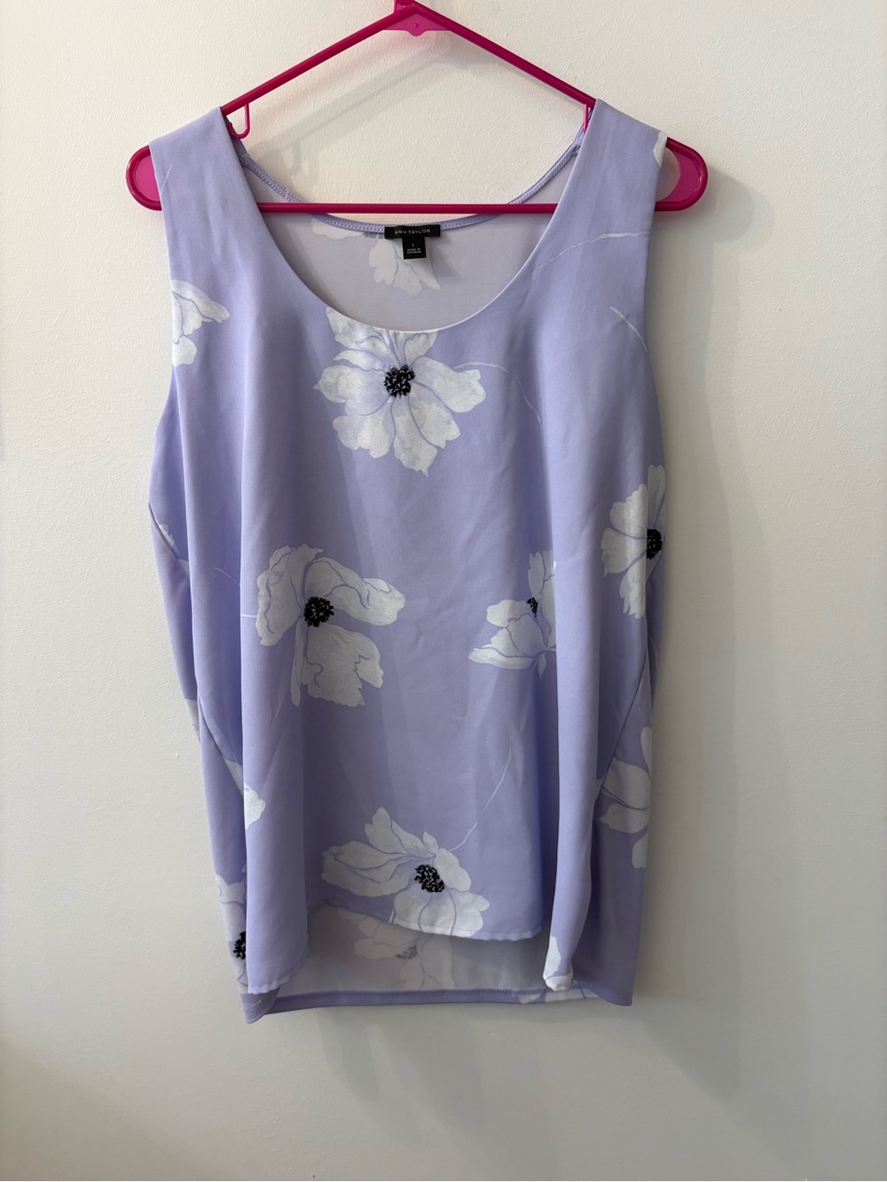 Ann Taylor Floral Tank size L